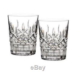 Waterford LISMORE Double Old Fashioned Glasses Tumblers DOF'S SET / 2 NEW
