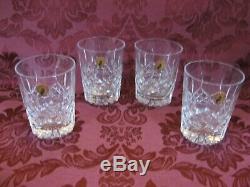 Waterford Lismore 12 Oz Double Old Fashioned Glasses Set of 4 New