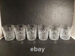 Waterford Lismore 12 oz Double Old Fashioned Glass 4 3/8 Set 6 Great Condition