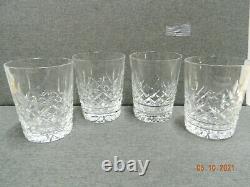 Waterford Lismore 12 oz Double Old Fashioned Glass Tumblers 4 3/8 Set 4