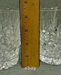 Waterford Lismore 12 oz Double Old Fashioned Glass Tumblers 4 3/8 Set 4