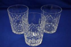 Waterford Lismore (3) Double Old Fashioned Whiskey Glasses, 4 3/8 (G42)