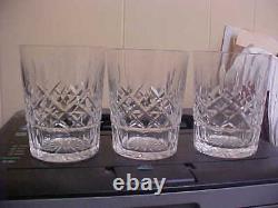 Waterford Lismore 4 3/8 Double Old Fashioned Tumblers (3) OLD MARK