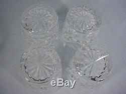 Waterford Lismore 4 Crystal Double Old Fashioned Glasses 4 3/8 Older Mark