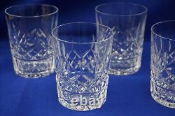 Waterford Lismore (4) Double Old Fashioned Whiskey Glasses, 4 3/8 (G8)