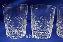 Waterford Lismore (4) Double Old Fashioned Whiskey Glasses, 4 3/8 (G8)