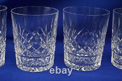 Waterford Lismore (4) Double Old Fashioned Whiskey Glasses, 4 3/8 (G8)