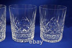 Waterford Lismore (4) Double Old Fashioned Whiskey Glasses, 4 3/8 (G8)