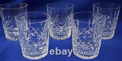 Waterford Lismore (5) Double Old Fashioned Whiskey Glasses, 4 3/8 (G8)