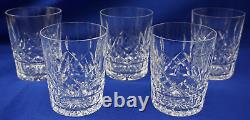 Waterford Lismore (5) Double Old Fashioned Whiskey Glasses, 4 3/8 (G8)