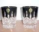 Waterford Lismore Black Crystal DOF Double Old Fashioned Pair 12oz #40021871 New