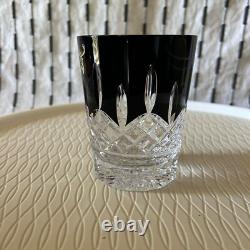 Waterford Lismore Black Double Old Fashioned Glass Drinking Crystal Cocktail