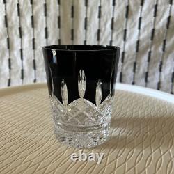 Waterford Lismore Black Double Old Fashioned Glass Drinking Crystal Cocktail