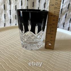 Waterford Lismore Black Double Old Fashioned Glass Drinking Crystal Cocktail