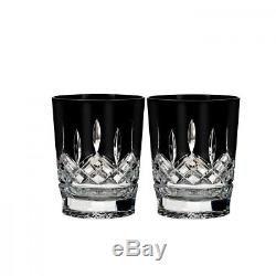Waterford Lismore Black Double Old Fashioned Set/2 NEW