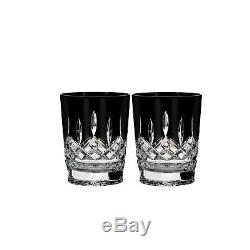 Waterford Lismore Black Set of 2 Double Old Fashioned Glasses None