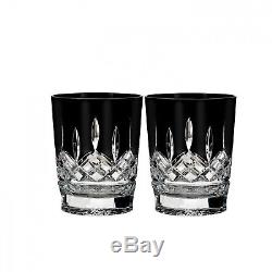 Waterford Lismore Black Set of 2 Double Old Fashioned Glasses None