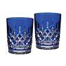 Waterford Lismore Cobalt Double Old Fashioned, Pair