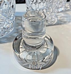 Waterford Lismore Crystal Decanter & 4 Double Old Fashioned Glasses Signed Irish