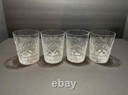 Waterford Lismore Crystal Double Old Fashioned Glasses Set of 7, Excellent