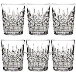 Waterford Lismore DOF Double Old Fashioned Set of 6 Glasses Deluxe Gift Box NEW