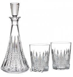 Waterford Lismore Diamond Decanter & 2 Double Old Fashioned Glasses 160707 NEW