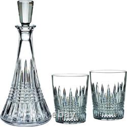 Waterford Lismore Diamond Decanter And Double Old Fashioned Pair, Gift Set
