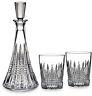 Waterford Lismore Diamond Decanter and Double Old-Fashioned Glasses (Set of 3)