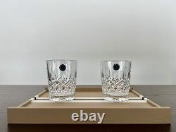 Waterford Lismore Double Old Fashioned DOF Tumbler 12.5 oz Pair BNIB