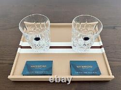 Waterford Lismore Double Old Fashioned DOF Tumbler 12.5 oz Pair BNIB