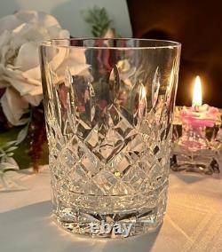 Waterford Lismore Double Old Fashioned Glass Cut Crystal Vintage Barware 2