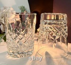 Waterford Lismore Double Old Fashioned Glass Cut Crystal Vintage Barware 2