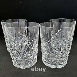 Waterford Lismore Double Old Fashioned Tumbler 12oz Flat 4 3/8 Set of 4 Crystal