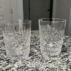 Waterford Lismore Double Old Fashioned Tumbler Whiskey Glasses Set Of 2