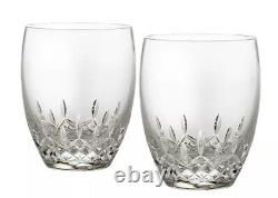 Waterford Lismore Essence Pair Double Old Fashioned Clear Set of 2 New