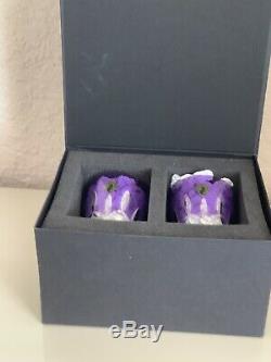 Waterford Lismore Pops Purple DOF Double Old Fashioned 2 Glasses New In Box