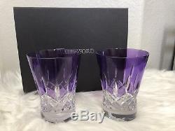 Waterford Lismore Pops Purple Double Old FashionedSet of 2NIB 40019537