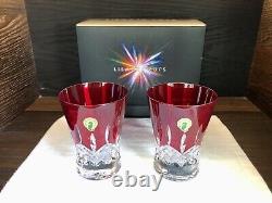 Waterford Lismore Pops Ruby Red Double Old Fashioned DOF Tumbler Pair BNIB