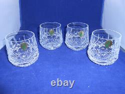 Waterford Lismore Roly Poly Double Old Fashioned Glasses Set of 4 New