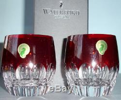 Waterford MIXOLOGY Talon Red Pair Tumbler Double Old Fashioned Glass 160459 DOF