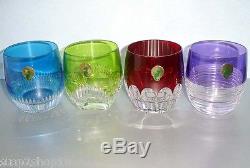 Waterford MIXOLOGY Tumbler Double Old Fashioned Colored Glasses SET/4 160453 New