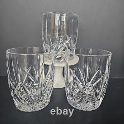 Waterford Marquis Brookside DOUBLE OLD FASHIONED Glasses SET of 3 EUC P5