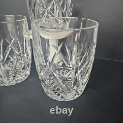 Waterford Marquis Brookside DOUBLE OLD FASHIONED Glasses SET of 3 EUC P5