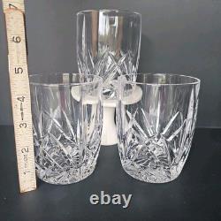 Waterford Marquis Brookside DOUBLE OLD FASHIONED Glasses SET of 3 EUC P5