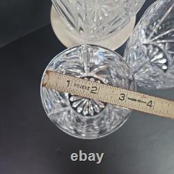 Waterford Marquis Brookside DOUBLE OLD FASHIONED Glasses SET of 3 EUC P5