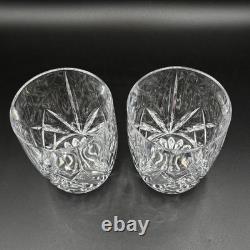 Waterford Marquis Brookside Double Old Fashioned Crystal Glasses Set 2 Barrel