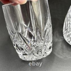 Waterford Marquis Brookside Double Old Fashioned Crystal Glasses Set 2 Barrel