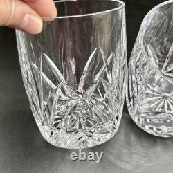 Waterford Marquis Brookside Double Old Fashioned Crystal Glasses Set 2 Barrel