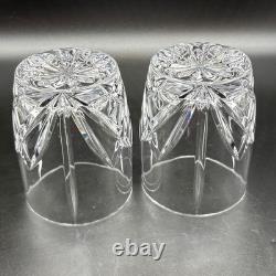 Waterford Marquis Brookside Double Old Fashioned Crystal Glasses Set 2 Barrel