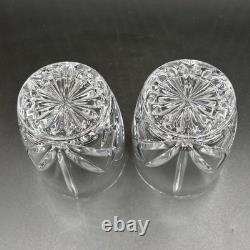 Waterford Marquis Brookside Double Old Fashioned Crystal Glasses Set 2 Barrel